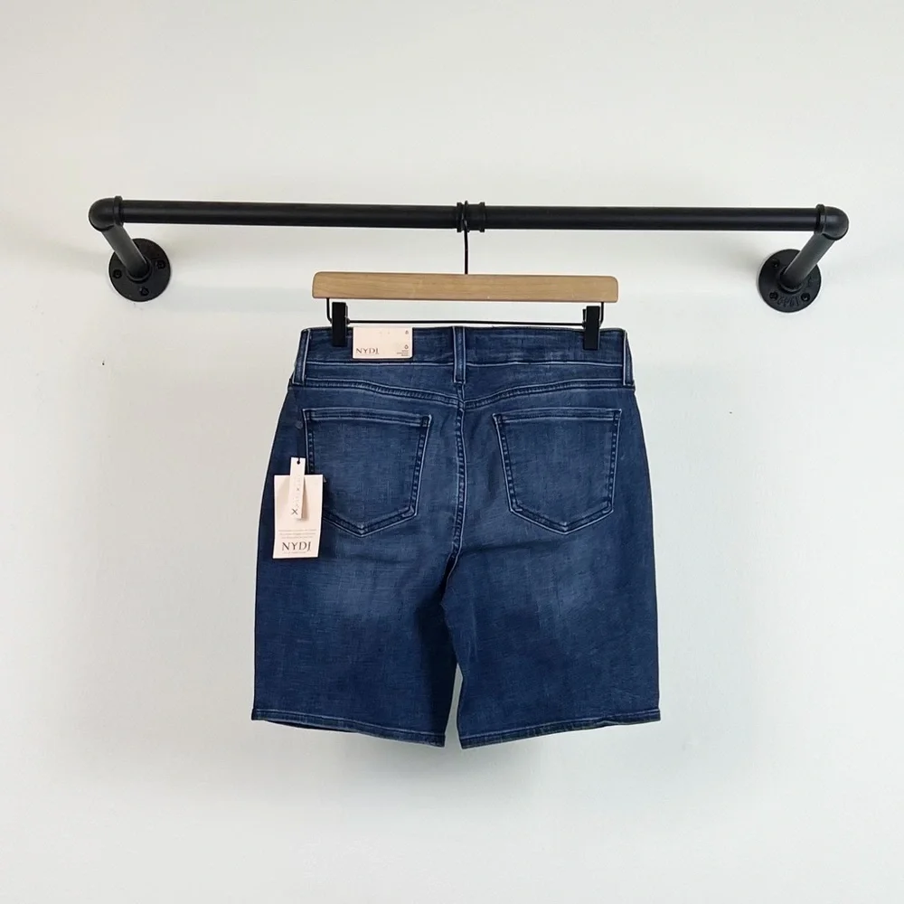 NWT NYDJ Ella 9” Inseam Denim Bermuda Shorts in Bluewell Dark Wash